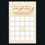 Retro Daisy vrijgezellenfeest Bingo Flyer<br><div class="desc">Retro Daisy in bruine en bruine Vrijgezellenfeest Bingo spelkaart.</div>