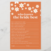 Retro Daisy vrijgezellenfeest Game Flyer (Voorkant)