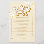 Retro Daisy vrijgezellenfeest Game Flyer (Voorkant)