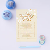 Retro Daisy vrijgezellenfeest Game Flyer (Enkel)