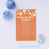 Retro Daisy vrijgezellenfeest Game Flyer (Enkel)