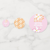 Retro Daisy Way Two Groovy Rainbow Party Confetti (Achterkanten)