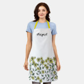 Retro Daisy Wildflower Hand-Drawn Boho Summer Schort (Gedragen)