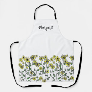 Retro Daisy Wildflower Hand-Drawn Boho Summer Schort