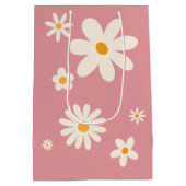 Retro daisy woestijn roze vrijgezellenfeest gunst  medium cadeauzakje (Achterkant)