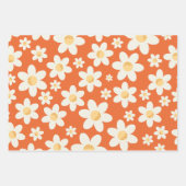 Retro Daisy wrapping papier vellen | Groovy Floral (Voorkant 3)