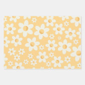 Retro Daisy wrapping papier vellen | Groovy Floral (Voorkant 2)