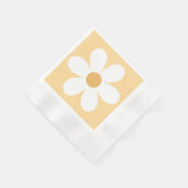 Retro daisy yellow boho servet (Hoek)