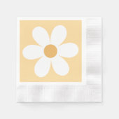 Retro daisy yellow boho servet (Voorkant)