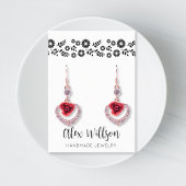 Retro Daisy Zwart-Wit Eenvoudige Bloemen Sieraden Visitekaartje