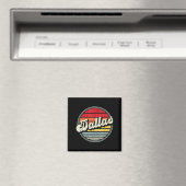 Retro Dallas Home State Cool 70s Style Sunset Mann Magneet (Insitu (Vaatwasser))