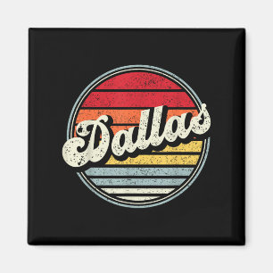 Retro Dallas Home State Cool 70s Style Sunset Mann Magneet