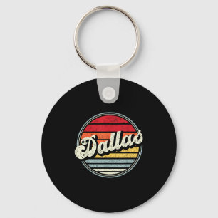 Retro Dallas Home State Cool 70s Style Sunset Mann Sleutelhanger