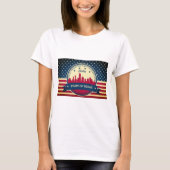 Retro Dallas Texas Skyline T-shirt (Voorkant)