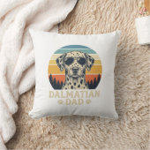 Retro Dalmatische Vader Hond Liefhebber Design_1 Kussen (Deken)