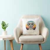 Retro Dalmatische Vader Hond Liefhebber Design_1 Kussen (Stoel)