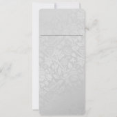 Retro  Damask Boarding Pass Verjaardagsfeest Kaart (Achterkant)