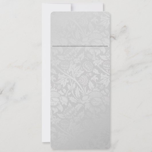 Retro Damask Boarding Pass Verjaardagsfeest Kaart (Achterkant)