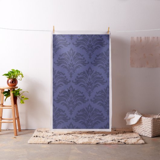 Retro Damask Brocade Blueberry Paars Stof (Voorbeeld)