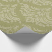 Retro Damask Brocade Sage Green Cadeaupapier (Hoek)