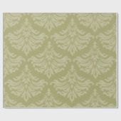 Retro Damask Brocade Sage Green Cadeaupapier (Vlak)