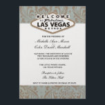 Retro Damask Floral Las Vegas Bruiloft Uitnodigen Kaart<br><div class="desc">Elegante Retro Damask Floral Las Vegas bruiloft uitnodigingen. Alle standaardtekst kan volledig worden aangepast met uw eigen formuleringen en u kunt ook de lettertypen, formaten, tekstplaatsing en kleuren van de tekst wijzigen. Als u alleen de tekst wilt wijzigen, gebruikt u de optie Personaliseren. Voor uitgebreidere wijzigingen gebruikt u de optie...</div>