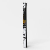 Retro Damask Patroon met Monogram Letter P Case-Mate iPhone Case (Achterkant/links)