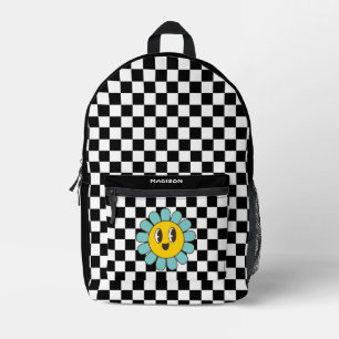 Retro Dambord Daisy Bedrukte Rugzak