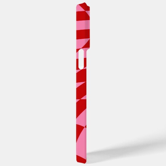 Retro dambord wervelgolf roze rood Case-Mate iPhone case (Achterkant / Rechts)