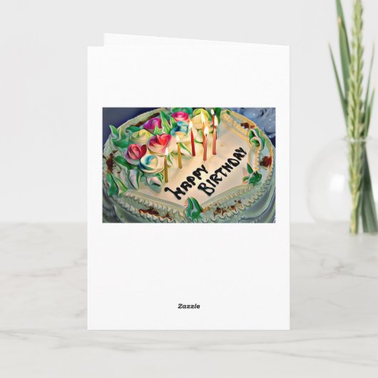 Retro Dame Birthday Card voor hem Kaart (Achterkant)