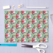 Retro  dame en rap van Santa party Wrapping P Tissuepapier (Craft)