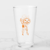 Retro Dame met Pompoen Glas (Achterkant)