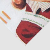 Retro  dame op het keukenfeestje tissuepapier (Detail)