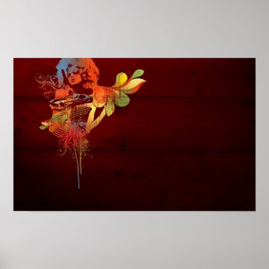 retro dame poster (Voorkant)