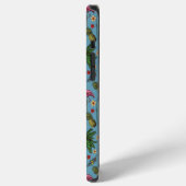 Retro dame surfer patroon iPhone hoesje (Linkerkant)