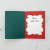 retro dame Vakantie Kerstkaart Feestdagen Kaart (Binnen)