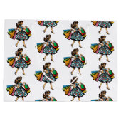 Retro Dames Verjaardag Gepersonaliseerd Groot Cadeauzakje (Achterkant)