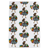 Retro Dames Verjaardag Gepersonaliseerd Medium Cadeauzakje (Achterkant)