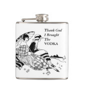 Retro Damon Beach Funny Wodka Alcohol Quote Heupfles (Voorkant)