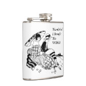 Retro Damon Beach Funny Wodka Alcohol Quote Heupfles (Rechts)