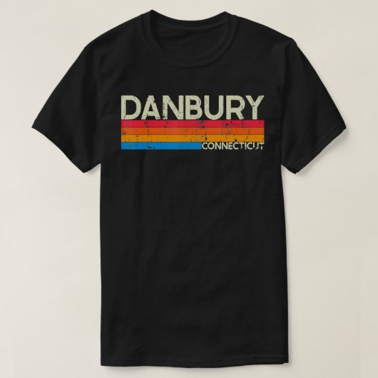  Retro Danbury Connecticut Distress T-shirt (Design voorkant)