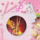 Retro Dance Entertainer Party Papier Borden Papieren Bordje (Feest)