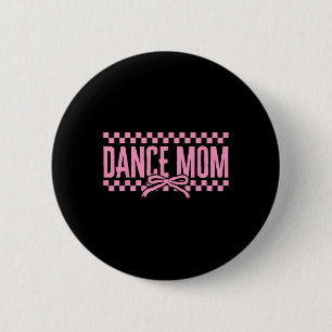 Retro Dance Mom Coquette Bow Geruite Dans Mama Ronde Button 5,7 Cm