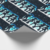 Retro Dance Party Blauwgroen Cadeaupapier (Hoek)