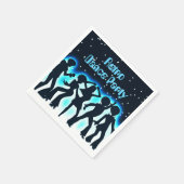 Retro Dance Party Blauwgroen Servet (Hoek)