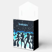 Retro Dance Party Blauwgroen Tent Bedankdoosjes (Geopend)