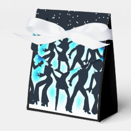 Retro Dance Party Blauwgroen Tent Bedankdoosjes