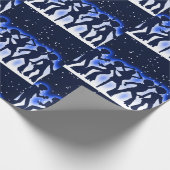 Retro Dance Party Blue Cadeaupapier (Hoek)