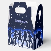 Retro Dance Party Blue Gable Bedankdoosjes (Geopend)