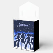 Retro Dance Party Blue Tent Bedankdoosjes (Geopend)